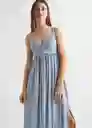 Vestido Ronda Azul Talla 18 Mango Teen Girl Mango