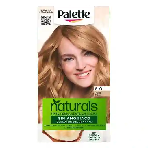 Palette Tinte Cabello Permanente Crema Natural 8-0
