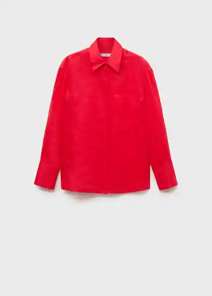 Camisa Valenti Rojo Talla M Mujer Mango