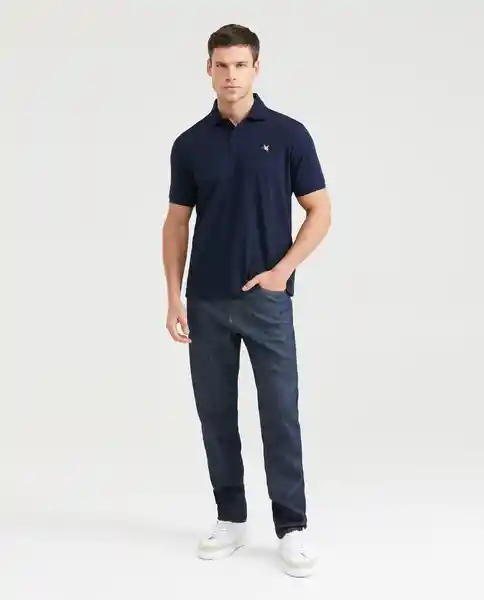 Camiseta Polo 3D Neck Vein Azul Dark Ultra Oscuro S Chevignon