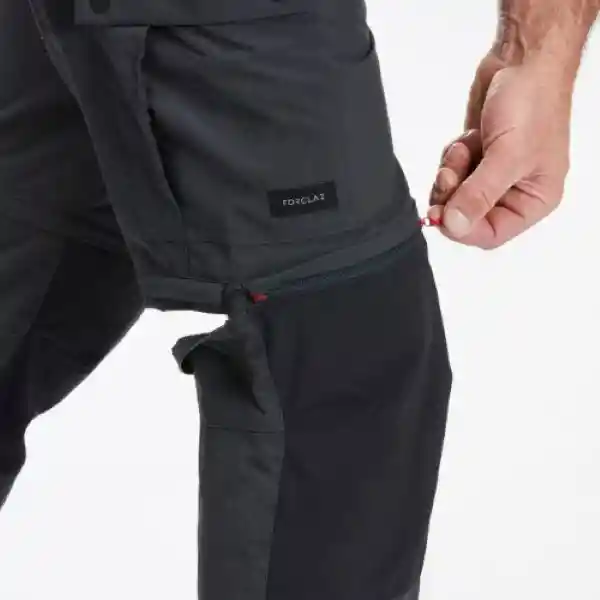 Forclaz Pantalón Convertible Senderismo Hombre Negro 42 mt100