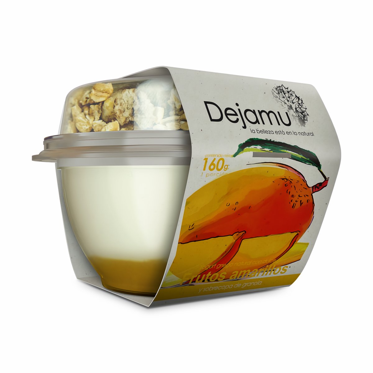 Dejamu Yogurt Griego Entero con Dulce de Frutos del Bosque + Granola 160 g