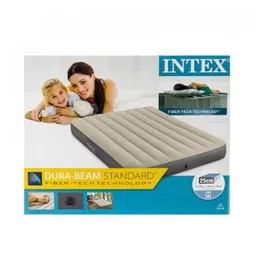 Colchon Intex Inflable Doble 1x1x25cm Crema 136 Kg