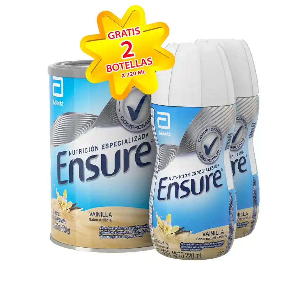 Ensure Pack de Suplemento Alimenticio Sabor a Vainilla