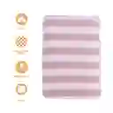 Toalla de Baño Rayada Serie Rosa Miniso