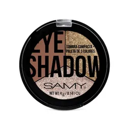 Paleta Samy Sombras Compacta 3 Colores (4 Gr)