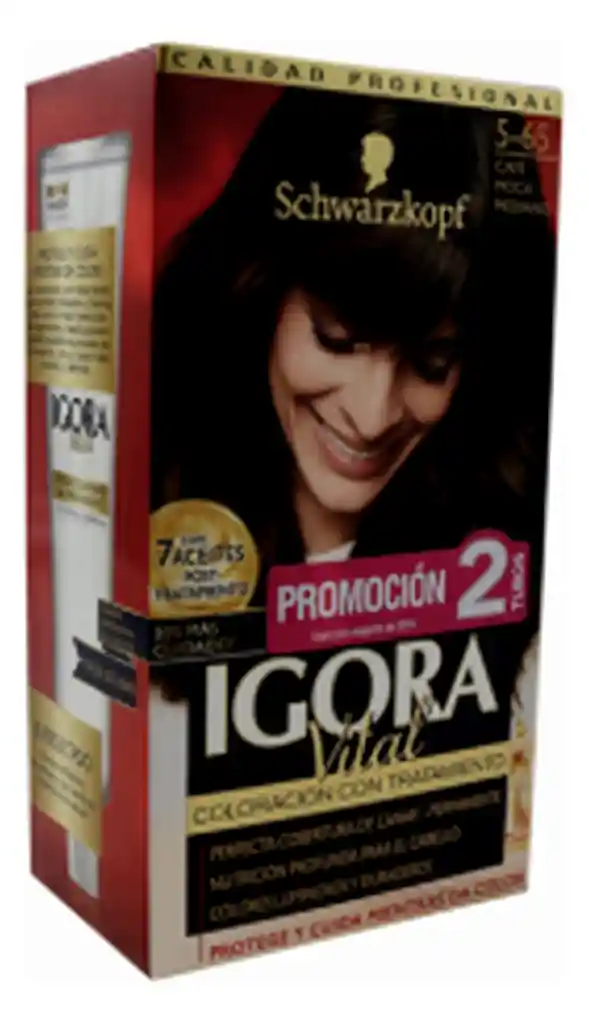 Igora Vital  Tinte Permanente Café Moca Mediano 5-65