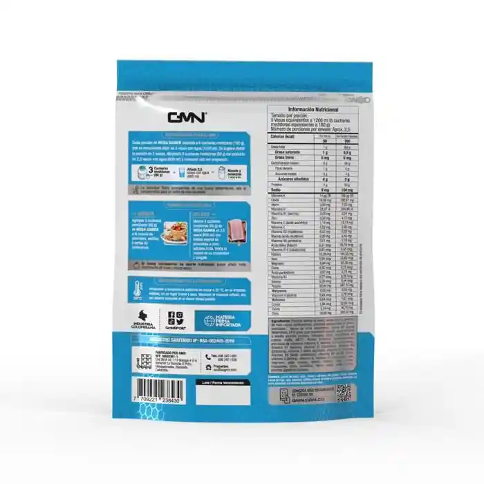Proteína Sin Azúcar Añadida Gmn Mega Gainer