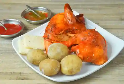Medio pollo asado