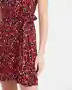 Vestido Corto Animal Print Wrap Rojo Salsa Oscuro S Chevignon