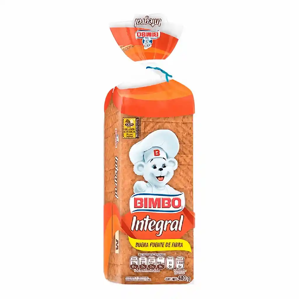 Bimbo Pan Tajado Integral 480 g