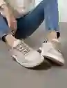 Zapatos Mujer Crudo Creme Claro Talla 9 Naf Naf