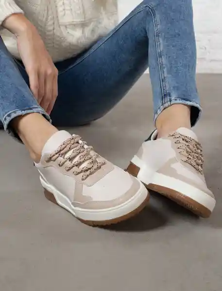 Zapatos Mujer Crudo Creme Claro Talla 9 Naf Naf