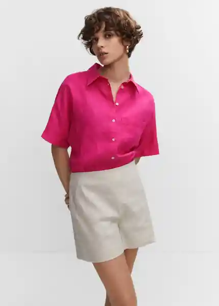 Camisa Pai Fucsia Talla 18 Mujer Mango