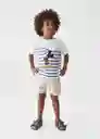 Camiseta Mstripes Off White Talla 72 Niños Mango