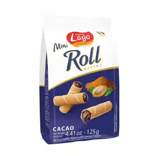 Gastone Lago Barquillo Wafer Mini Roll con Cacao