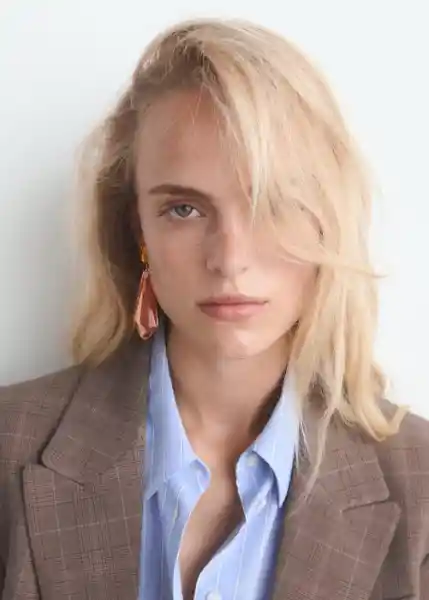 Pendientes Sultana Naranja Talla 99 Mujer Mango