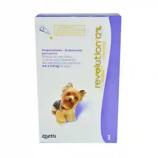 Revolution 12 % Desparasitante para Perros de 2.6 a 5 kg