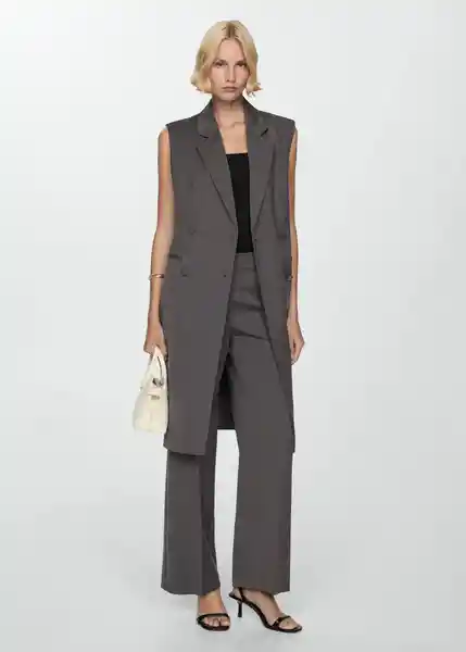 Pantalón Karibi 7-A Gris Oscuro Vigoré Talla 42 Mujer Mango