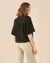 Camisa Negro Puro Ultraoscuro Talla S 611G036 Esprit