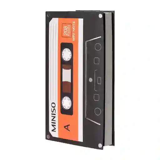 Miniso Libreta Con Diseño de Cassette 104 Hojas Negro B