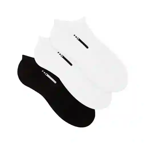 Medias Deportivas Tobilleras Cortas Masculino Cizeta X3 Punto Blanco