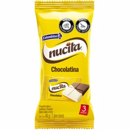 Nucita Chocolatina Sabor Avellana y Chocolate Blanco Con Leche