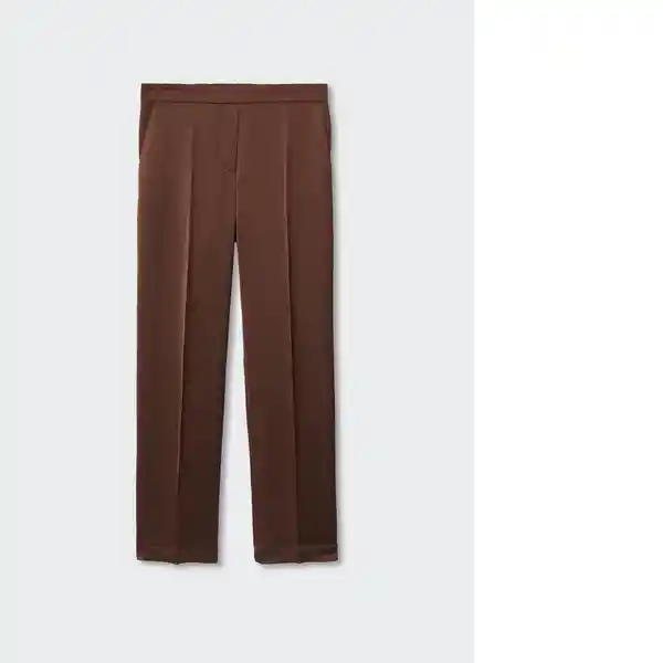 Pantalón Hana Chocolate Talla Xs Mujer Mango