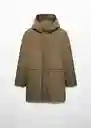 Abrigo Parka Space Khaki Talla L Hombre Mango