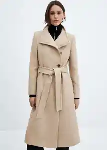 Abrigo Sirenita Camel Talla 28 Mujer Mango