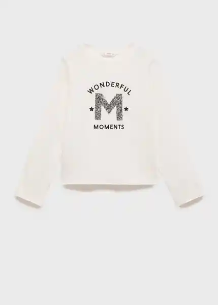 Camiseta Wonder Off White Talla 10 Niños Mango