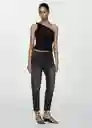 Jean Tokio Tejano Negro Talla 38 Mujer Mango