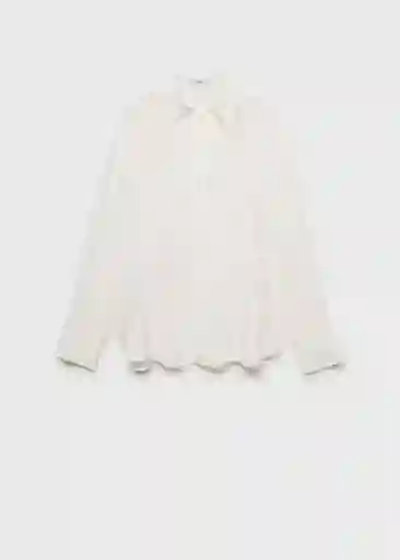 Camisa Lima Off White Talla L Mujer Mango