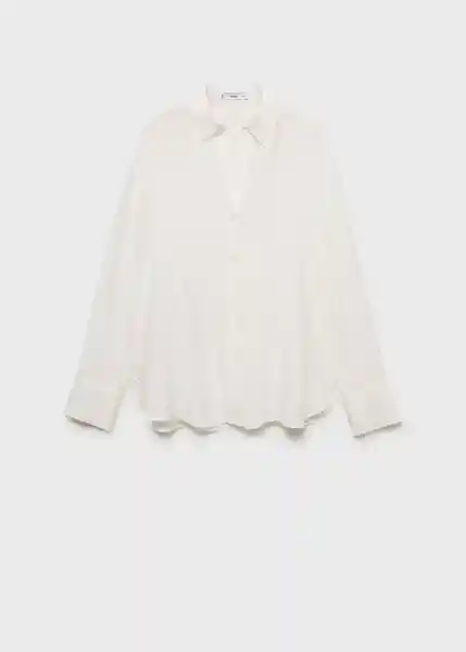 Camisa Lima Off White Talla L Mujer Mango