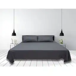 Sábana Cama Doble Gris Empaque Tela