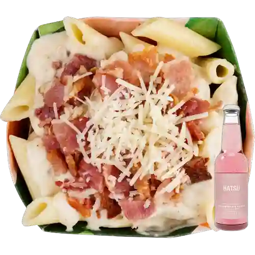 Combo Pasta Carbonara +Hatsu Frambuesa&Rosas 300ml
