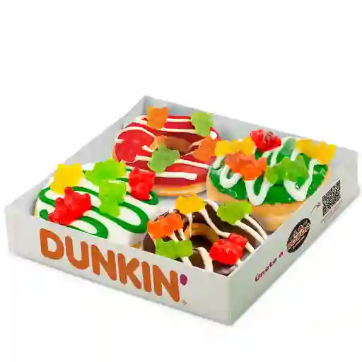 Caja 4 donuts navidad