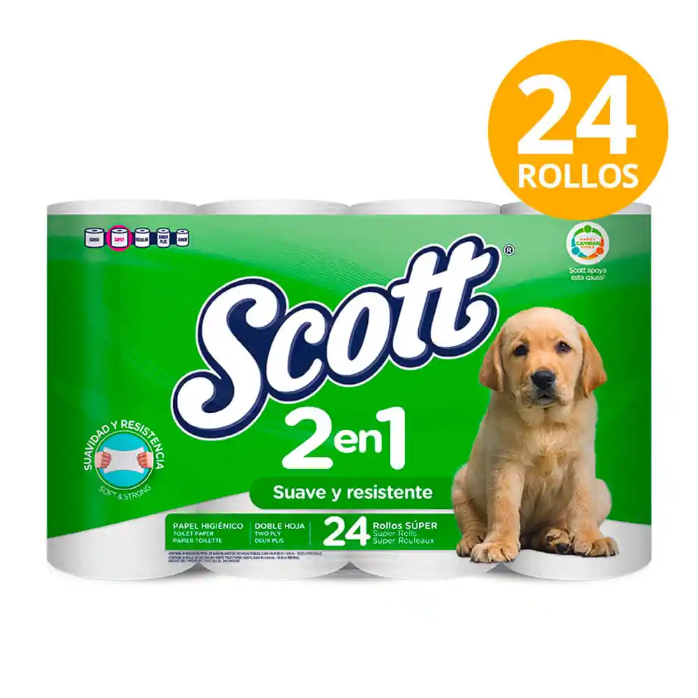 Papel Higienico Scott Suave 24 Rollos X 705.6 Metros