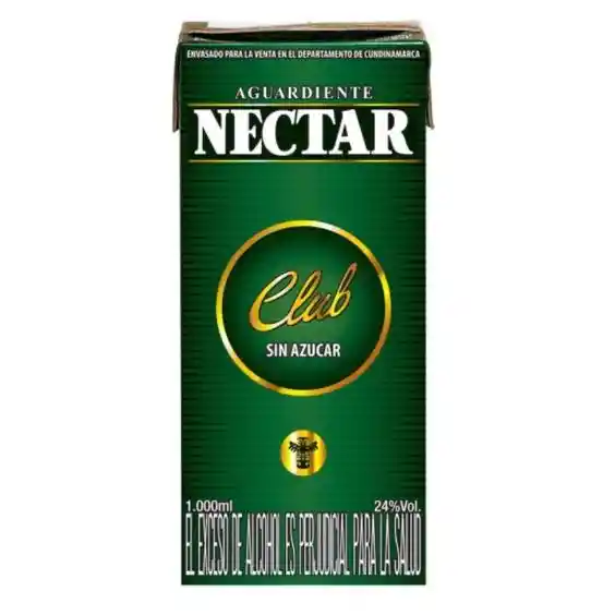 Nectar Aguardiente Club Verde Sin Azúcar