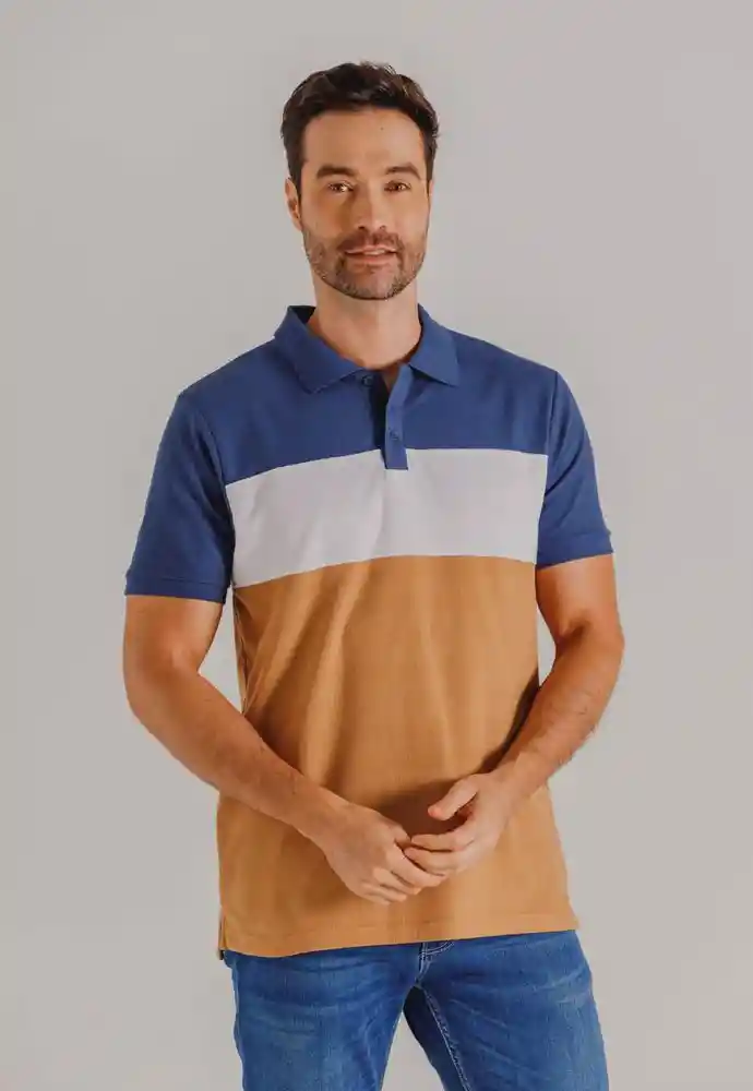 Camiseta Polo Bloques S-navy