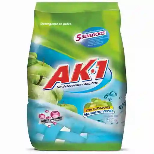 Ak-1 Detergente en Polvo Multiactivo con Suavizante Manzana