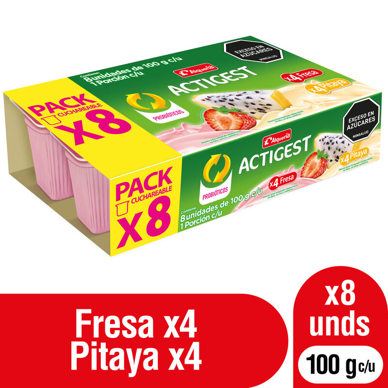 Alqueria Alimento Actigest Lácteo Fermentado Semidescrema 800 g