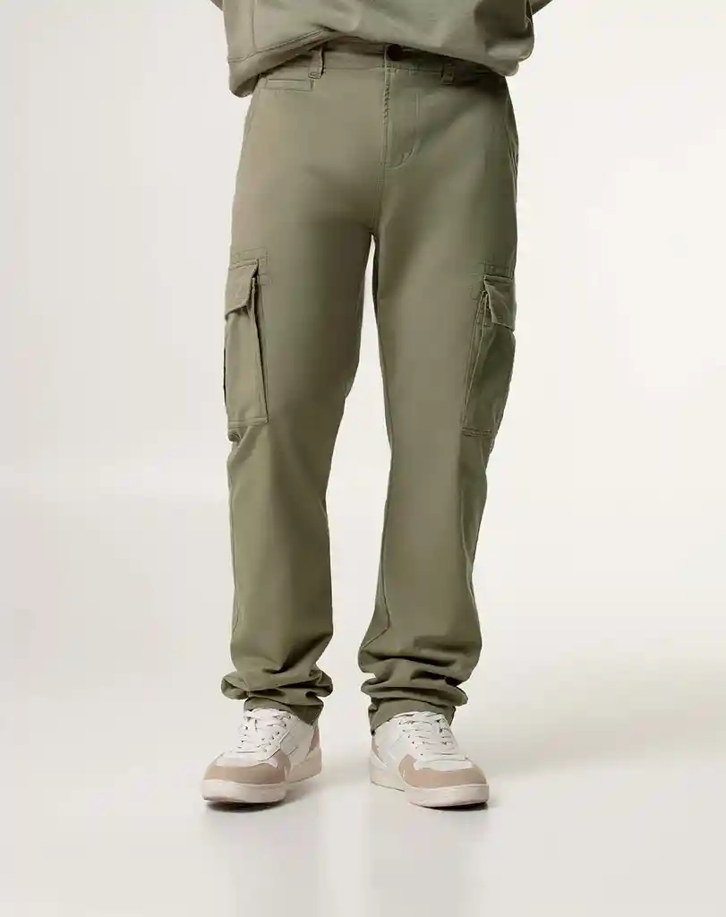 Pantalon Largo Tejido Diagonal Masculino Parsons Gef Talla 36