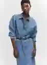 Camisa Diana Tejano Medio Talla XL Mujer Mango