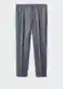 Pantalón Gisbert Ceniza Talla 40 Hombre Mango