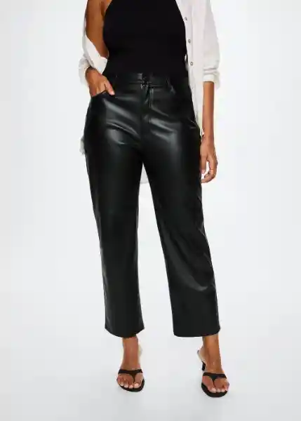 Pantalón Lille Negro Talla 42 Mujer Mango