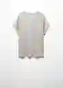 Camiseta Lint Gris Claro Vigoré Talla S Mujer Mango