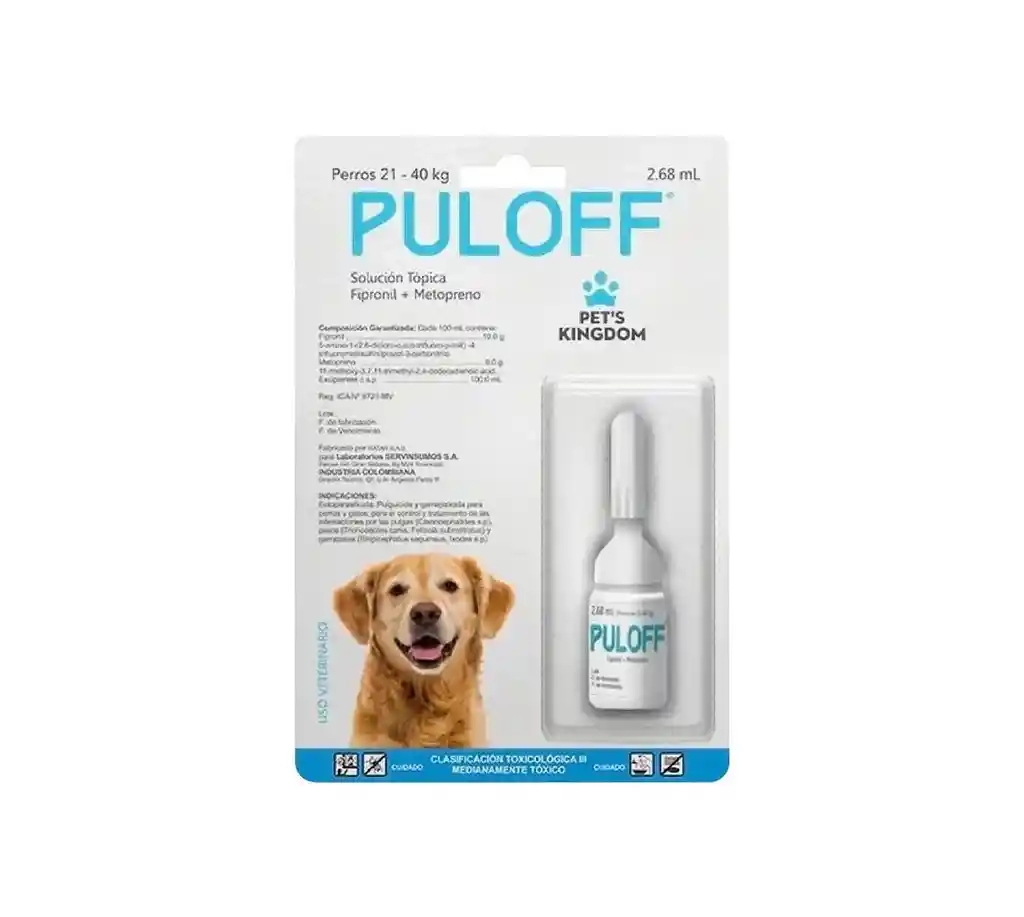 Puloff Antiparasitario Externo para Perros de 21-40 Kg