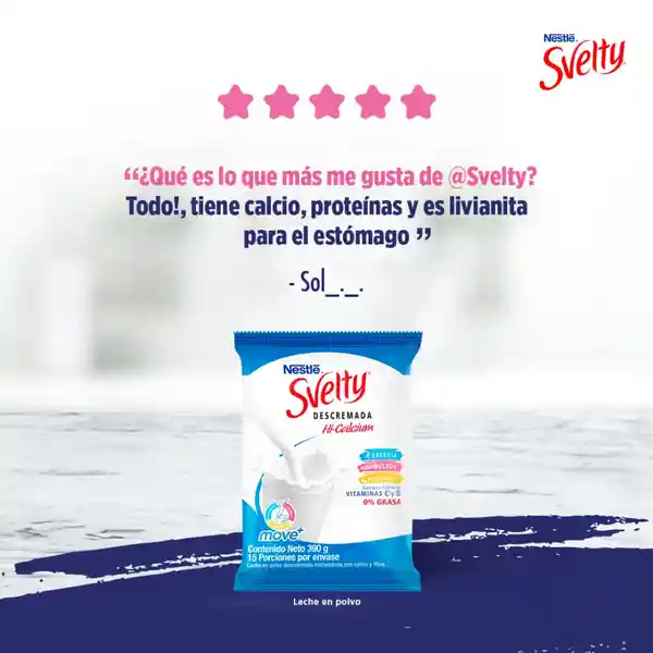 Leche en polvo descremada SVELTY MOVE+ x 650g