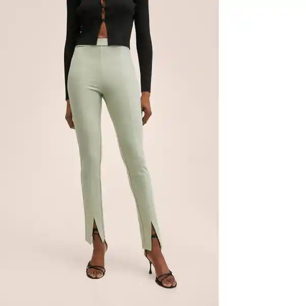 Leggings Puntaaco-A Verde Pastel Talla XS Mujer Mango